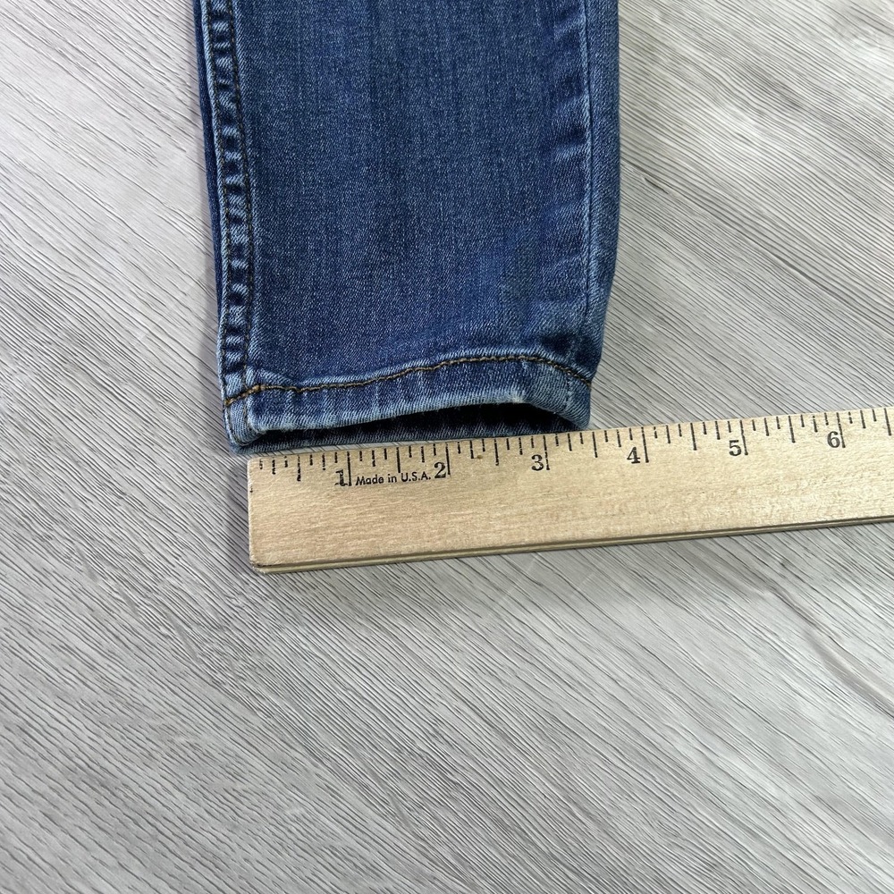 Free People Skinny Jeans Womens 24 Blue Dark Wash Ripped Knees Stretch Denim - Picture 13 of 15
